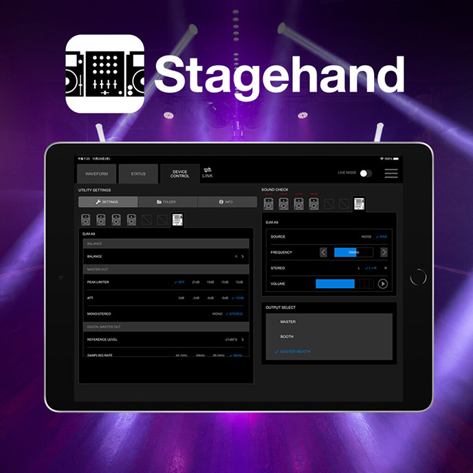 Pioneer DJ DJM-A9 bietet SUpport für Stagehand App